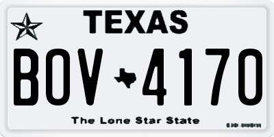 TX license plate BOV4170