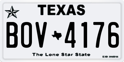 TX license plate BOV4176