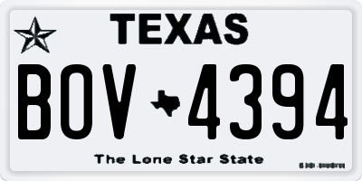 TX license plate BOV4394