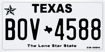 TX license plate BOV4588