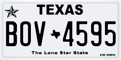 TX license plate BOV4595