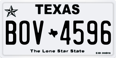 TX license plate BOV4596