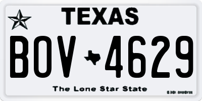 TX license plate BOV4629