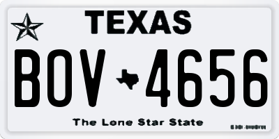 TX license plate BOV4656