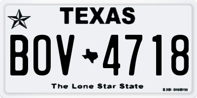 TX license plate BOV4718