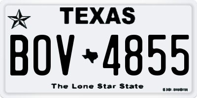 TX license plate BOV4855