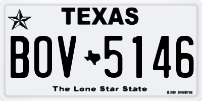 TX license plate BOV5146