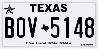 TX license plate BOV5148