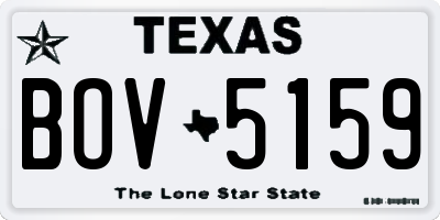 TX license plate BOV5159