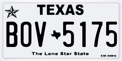 TX license plate BOV5175