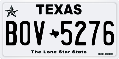 TX license plate BOV5276
