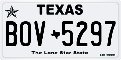 TX license plate BOV5297