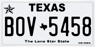 TX license plate BOV5458