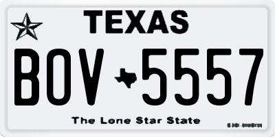 TX license plate BOV5557