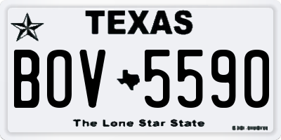 TX license plate BOV5590