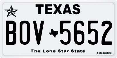 TX license plate BOV5652