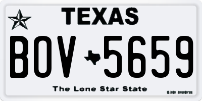 TX license plate BOV5659