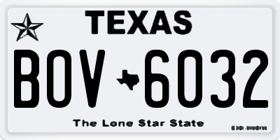 TX license plate BOV6032
