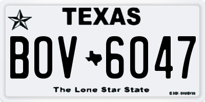 TX license plate BOV6047