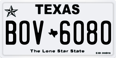TX license plate BOV6080