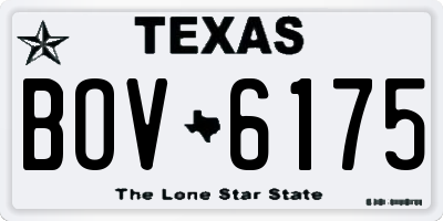 TX license plate BOV6175