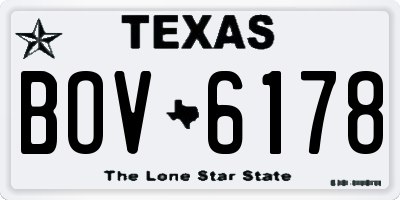 TX license plate BOV6178