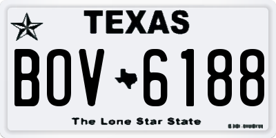 TX license plate BOV6188