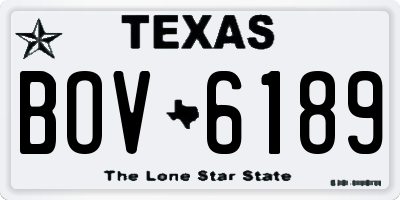 TX license plate BOV6189