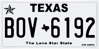 TX license plate BOV6192
