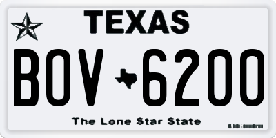 TX license plate BOV6200