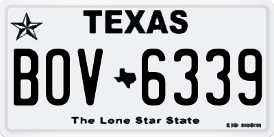 TX license plate BOV6339