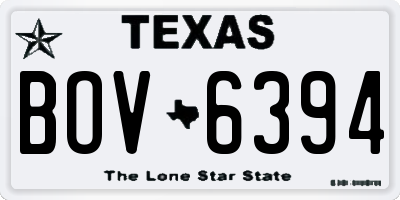 TX license plate BOV6394