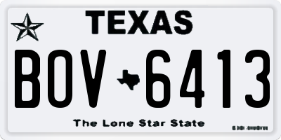 TX license plate BOV6413