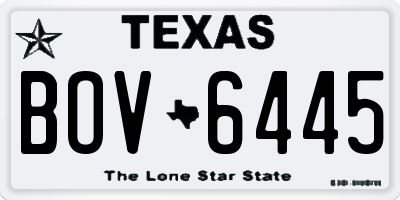 TX license plate BOV6445