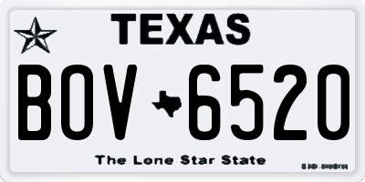 TX license plate BOV6520