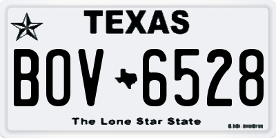 TX license plate BOV6528
