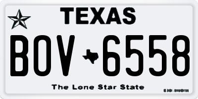 TX license plate BOV6558