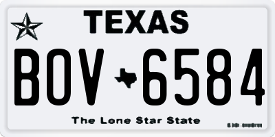 TX license plate BOV6584
