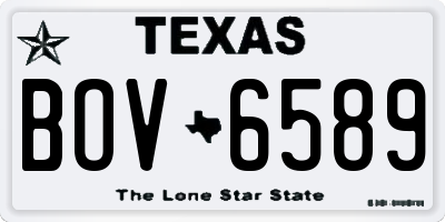 TX license plate BOV6589
