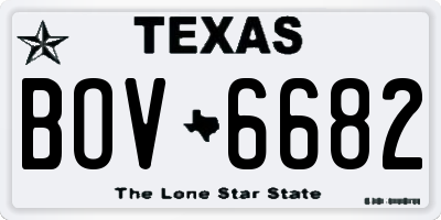 TX license plate BOV6682