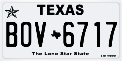 TX license plate BOV6717