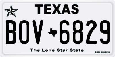 TX license plate BOV6829