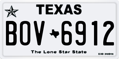 TX license plate BOV6912