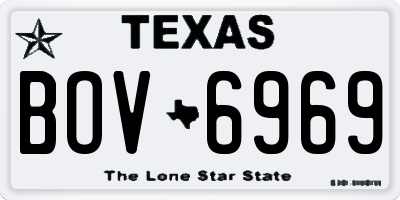 TX license plate BOV6969