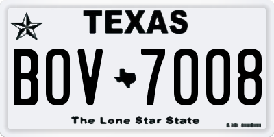 TX license plate BOV7008