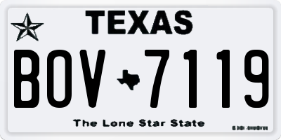 TX license plate BOV7119