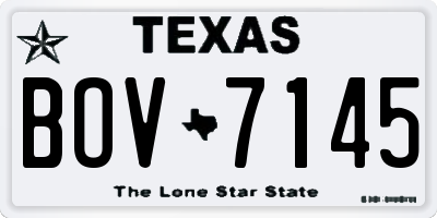 TX license plate BOV7145