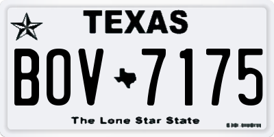 TX license plate BOV7175