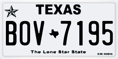 TX license plate BOV7195