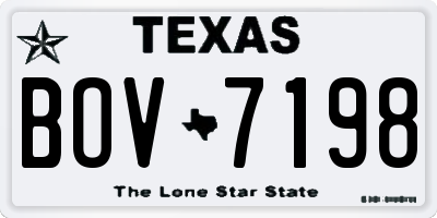 TX license plate BOV7198